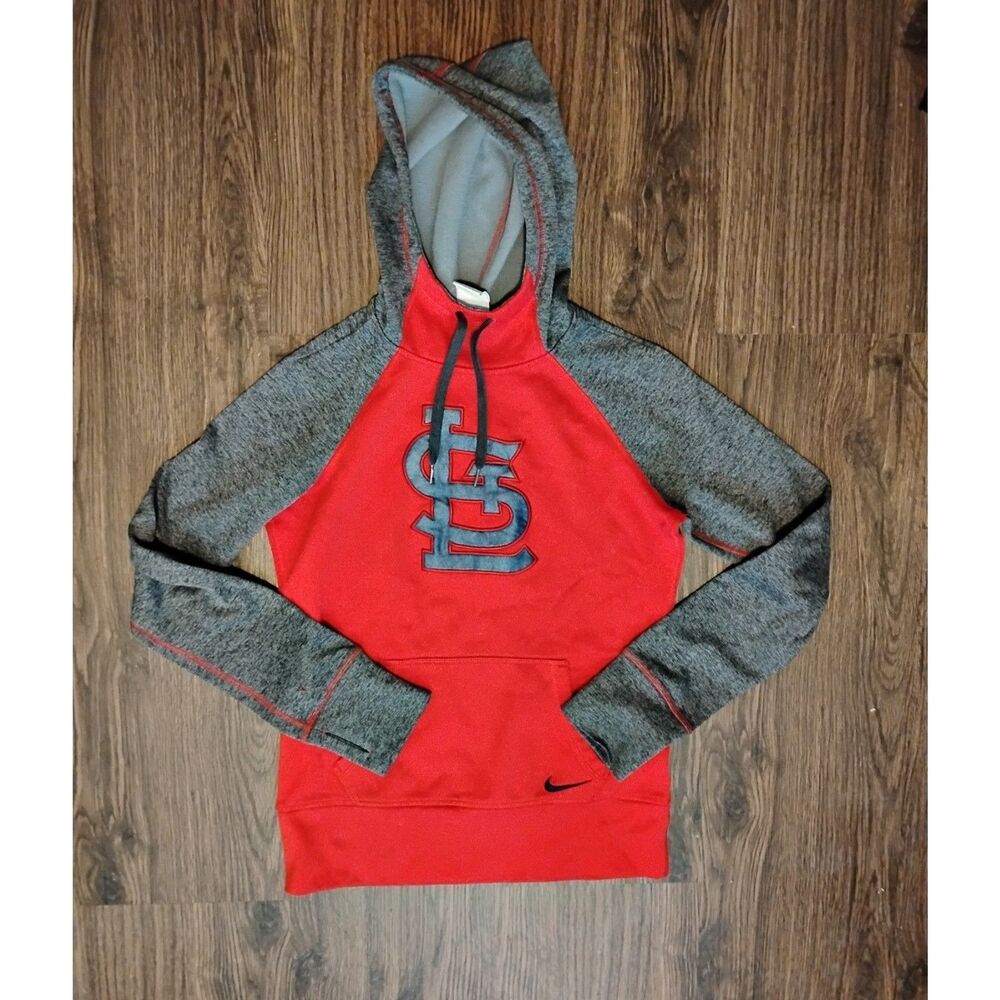 Nike MLB Sweatshirt Size Small St Louis Cardinals Pullover Hoodie Therma-Fit